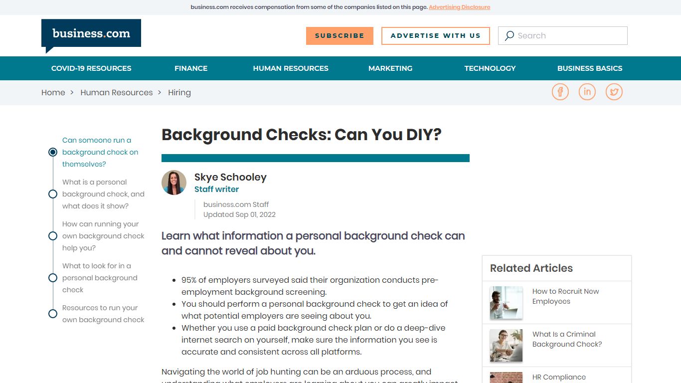 How Do I Run a Background Check on Myself? - business.com